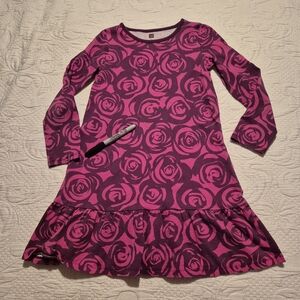 Tea Collection girls size 7 pink and purple floral dress play for marks